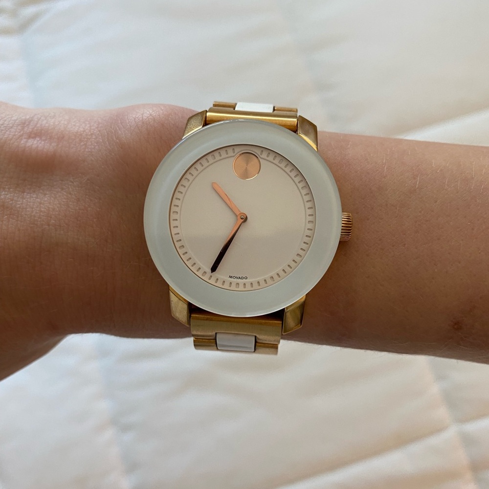 Movado BOLD Rose Gold / White Watch